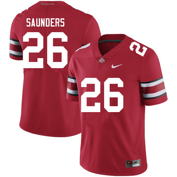 Ohio State Buckeyes #26 Cayden Saunders College Football Jerseys Sale-Red